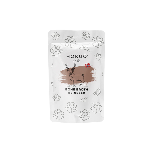 Hokuō® Ζωμός από κόκκαλα ταρανδου για σκύλους και γάτες - Reindeer Bone Broth
