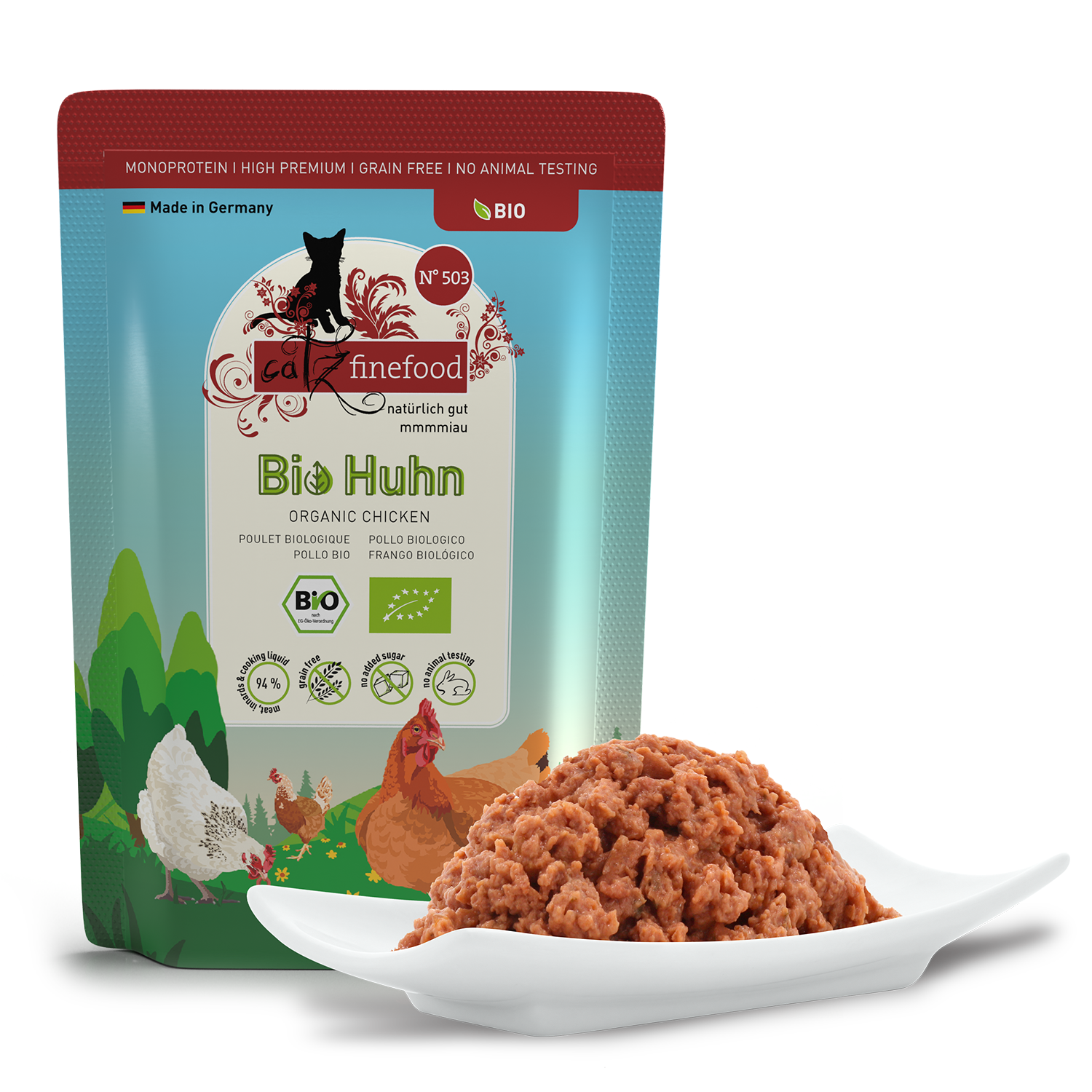 Catz Finefood Bio No 503 Βιολογικό Κοτόπουλο 85gr