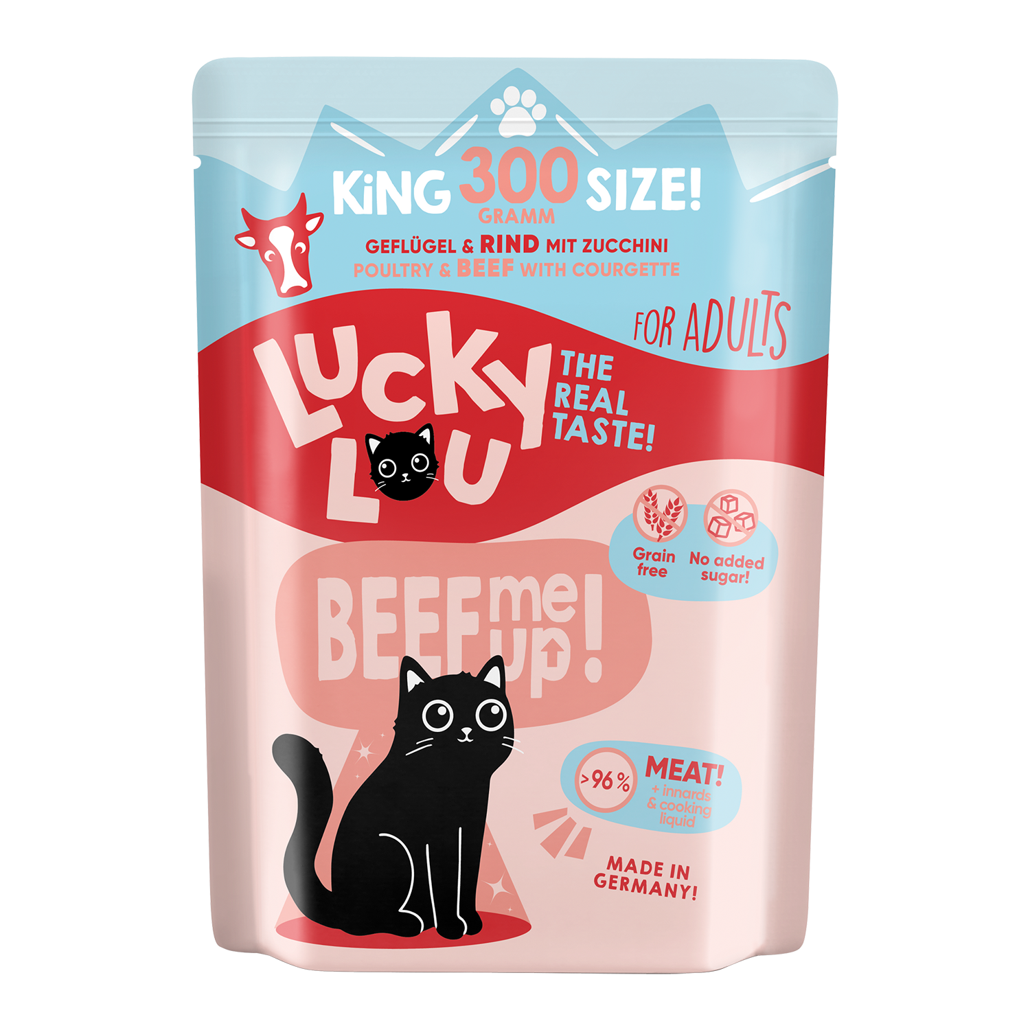 Lucky Lou LifeStage Adult Πουλερικά και Βοδινό (με Κολοκυθάκι) 300gr