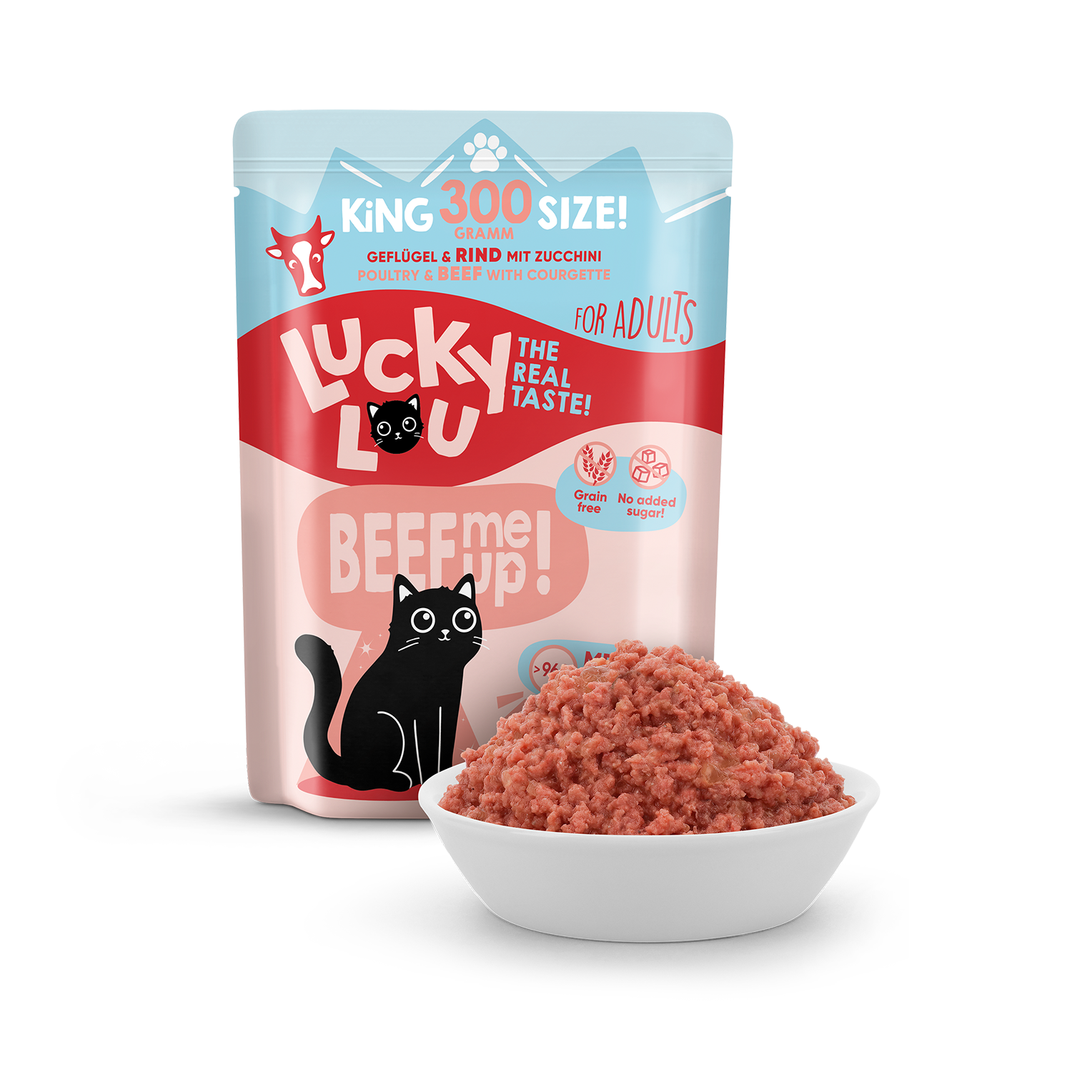 Lucky Lou LifeStage Adult Πουλερικά και Βοδινό (με Κολοκυθάκι) 300gr