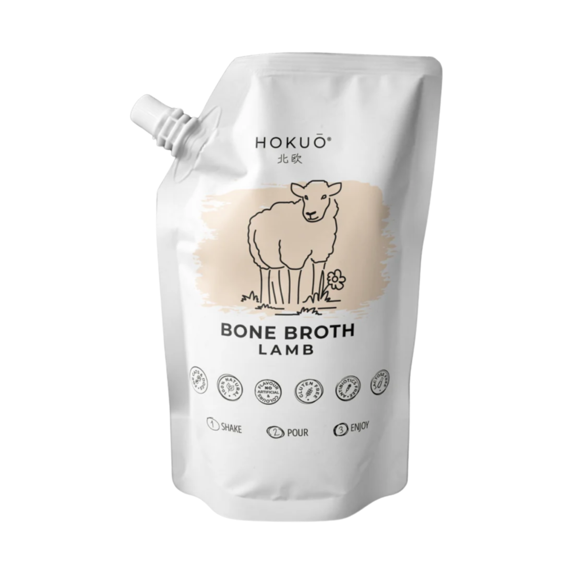 Hokuō® Ζωμός από κόκκαλα αρνιού για σκύλους και γάτες - Lamb Bone Broth